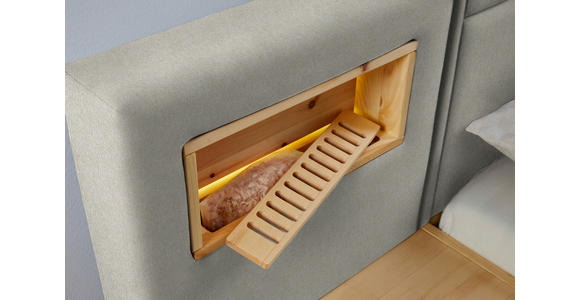 BOXSPRINGBETT 200/200 cm in Naturfarben, Eichefarben - Eichefarben/Naturfarben, Natur, Holz/Textil (200/200cm) - Valnatura