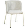 STUHL Chenille Creme  - Creme, Design, Textil/Metall (56,5/77/57cm) - Stylife