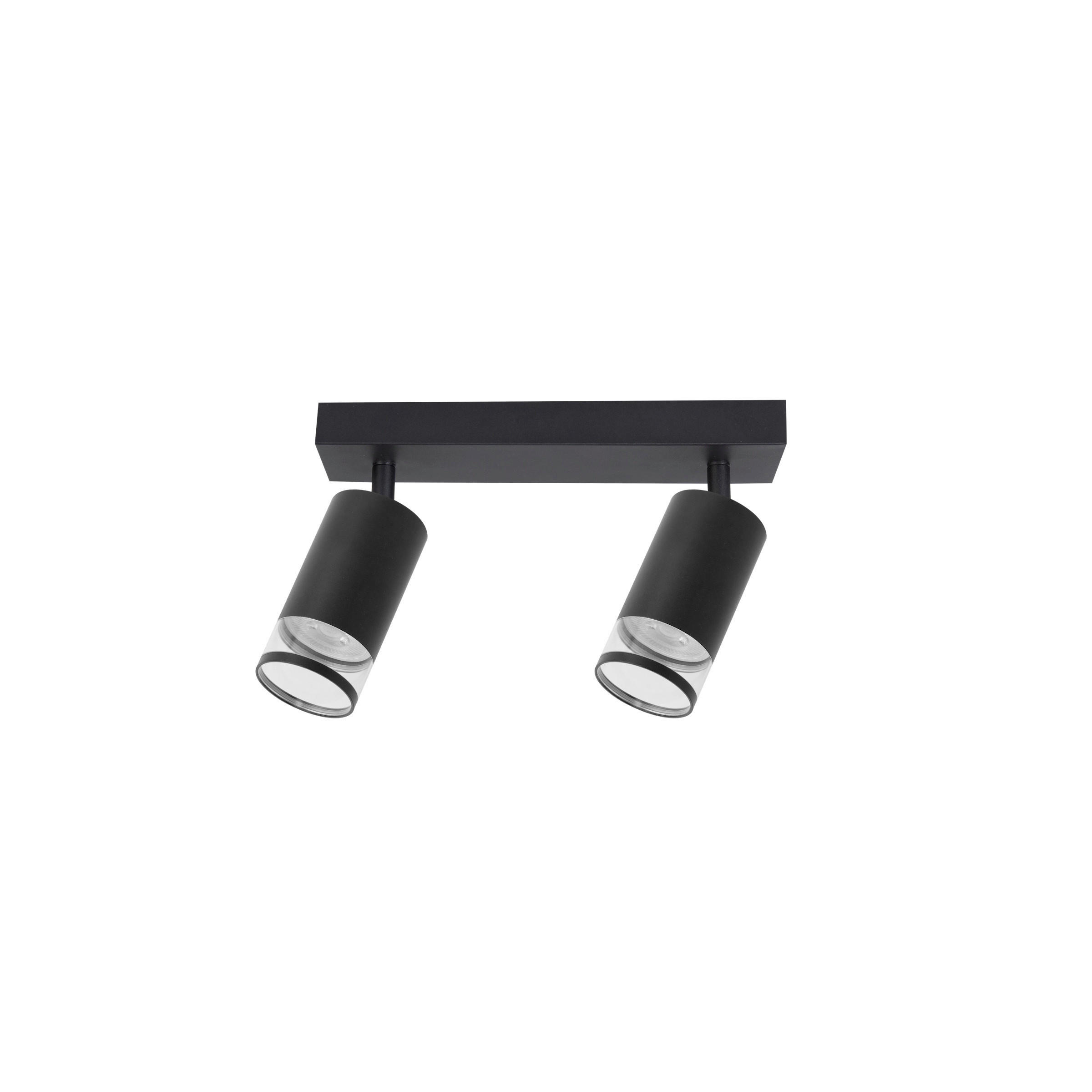 DECKENSTRAHLER Virella 13.5/26/6 cm  - Schwarz, KONVENTIONELL, Metall (13.5/26/6cm)
