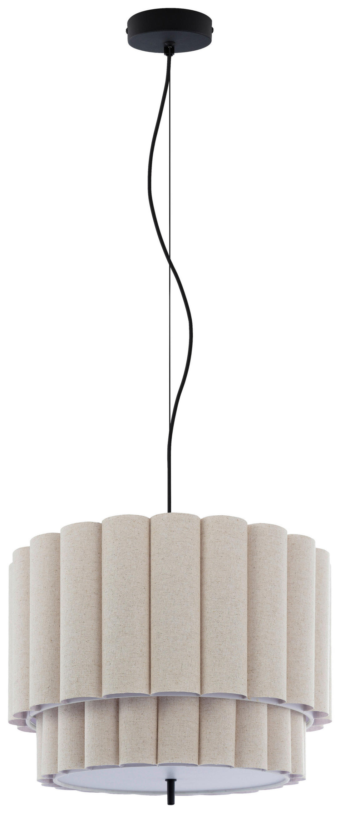 HÄNGELEUCHTE 40/120 cm  - Beige, Trend, Kunststoff/Textil (40/120cm) - Novel