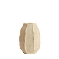 DEKOVASE  - Sandfarben, Basics, Stein (29/29/42cm) - Light & Living