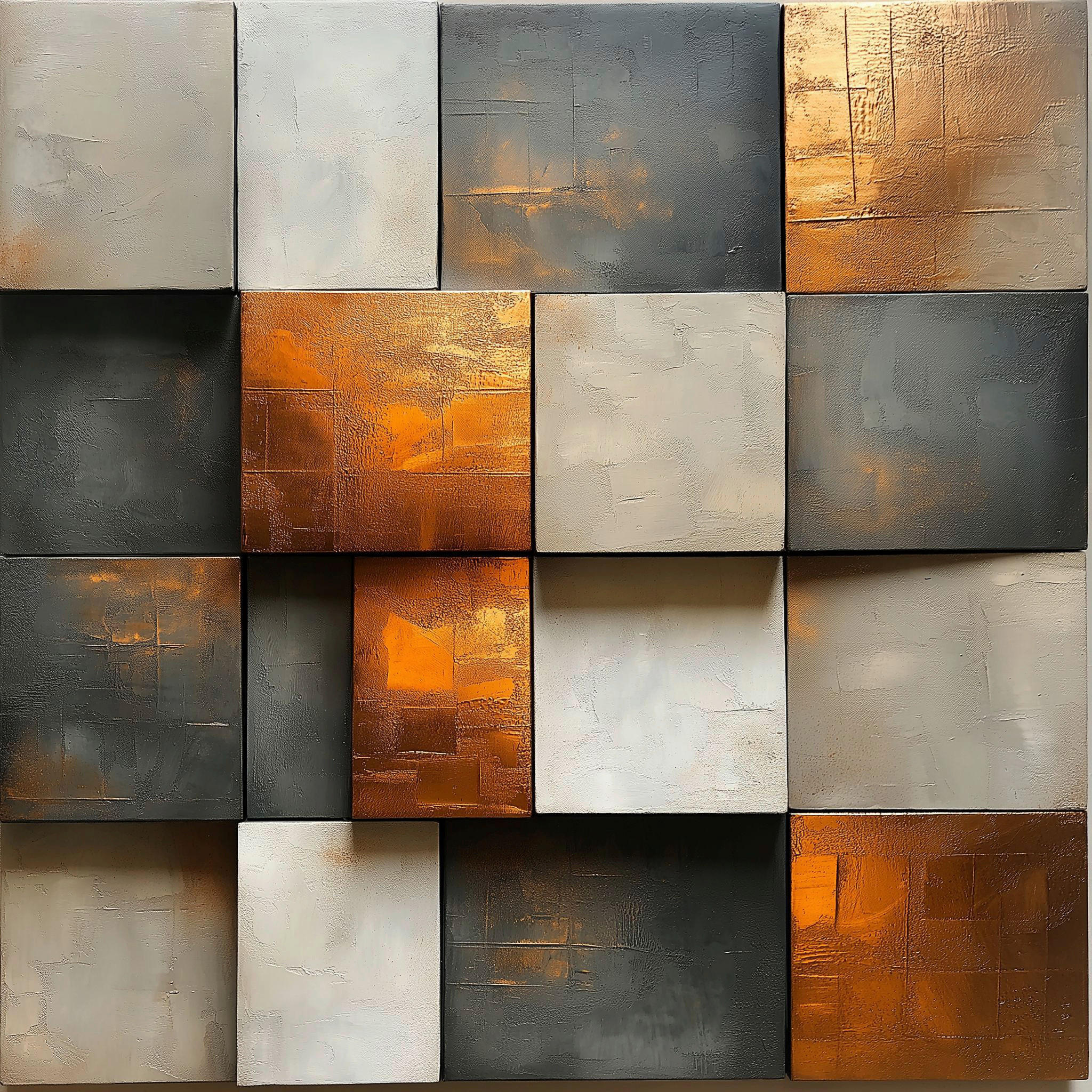 Euroart OBRAZ NA KOVU, abstraktní, 50/50/2 cm