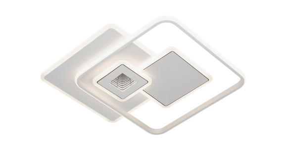 LED-DECKENLEUCHTE 50,3/50,3/6 cm - Weiß, Trend, Kunststoff/Metall (50,3/50,3/6cm) - Novel