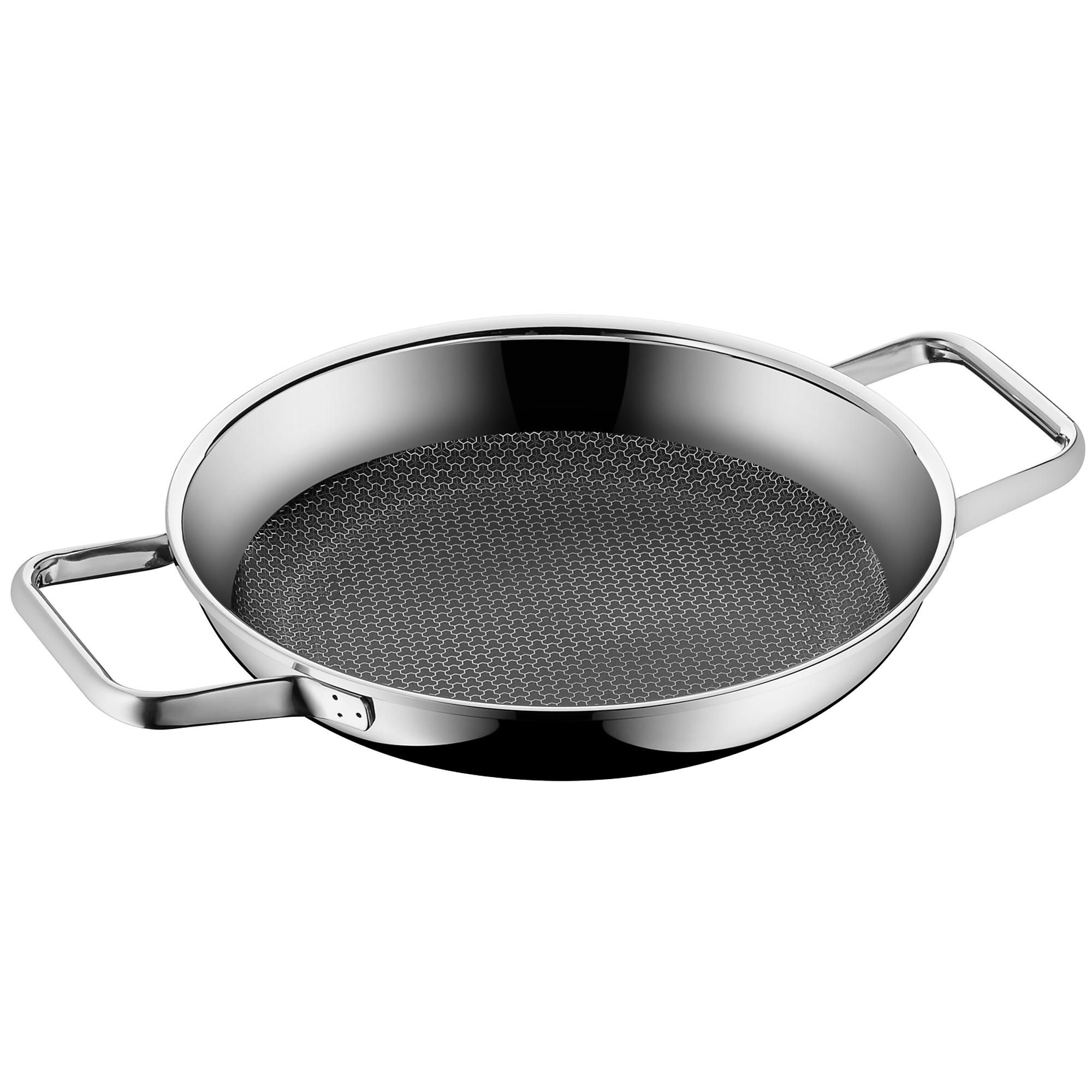 SERVIERPFANNE Profi resist 24 cm  - Edelstahlfarben/Schwarz, Basics, Metall (24cm) - WMF