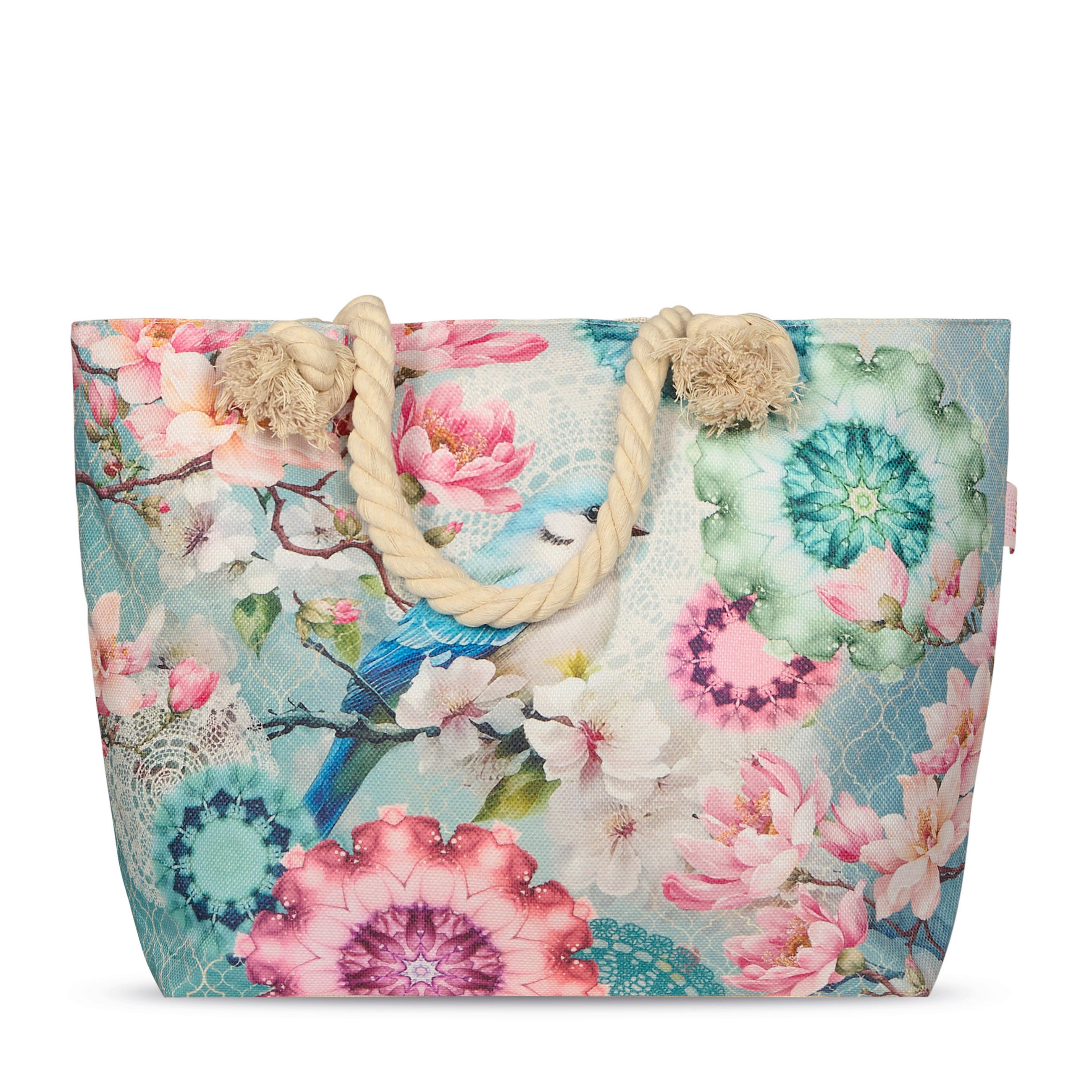STRANDTASCHE - Multicolor/Mintgrün, Basics, Textil (60/43cm)