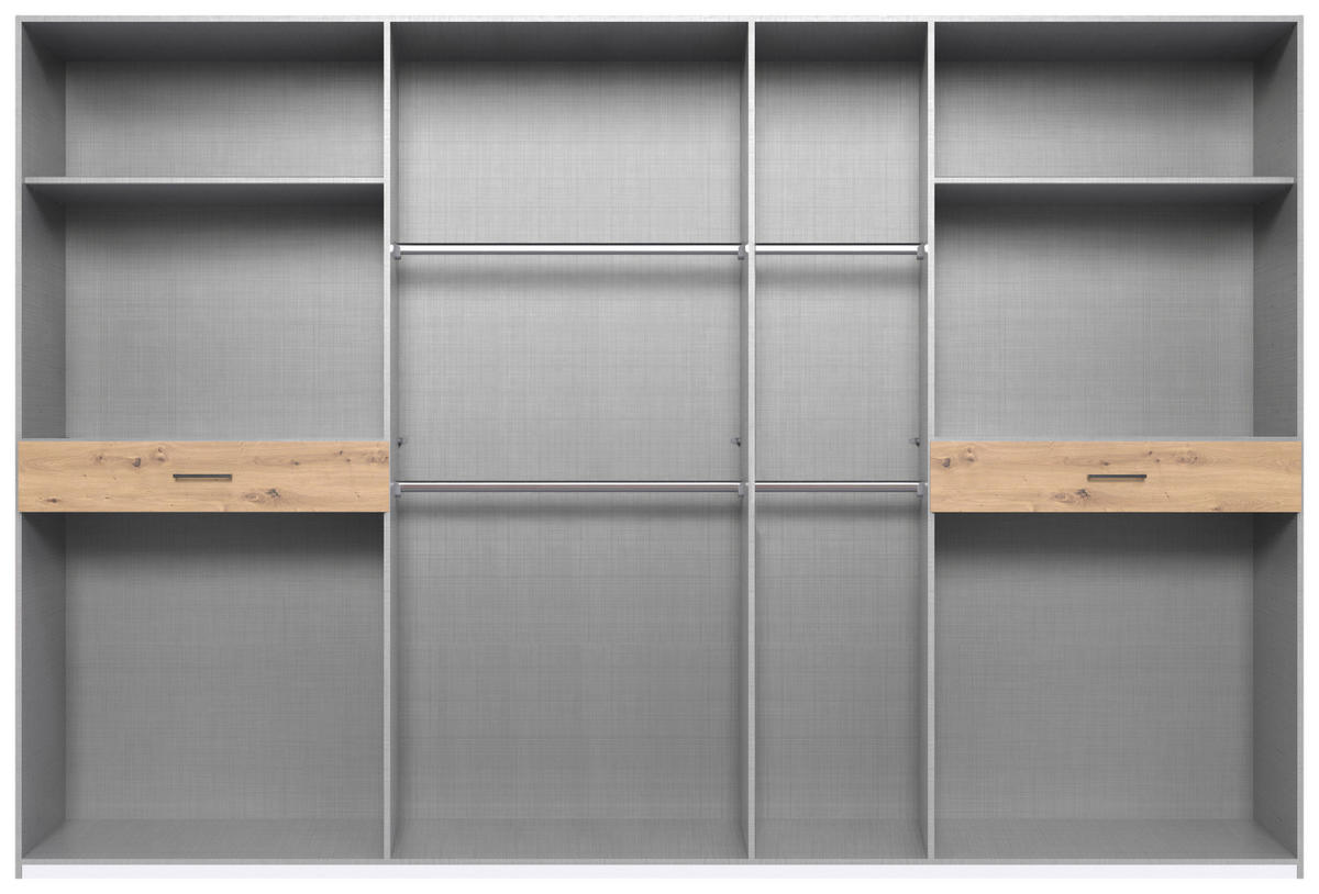 DREHTÜRENSCHRANK - Schwarz/Graphitfarben, KONVENTIONELL, Glas/Holzwerkstoff (313/208/58cm) - Boxxx