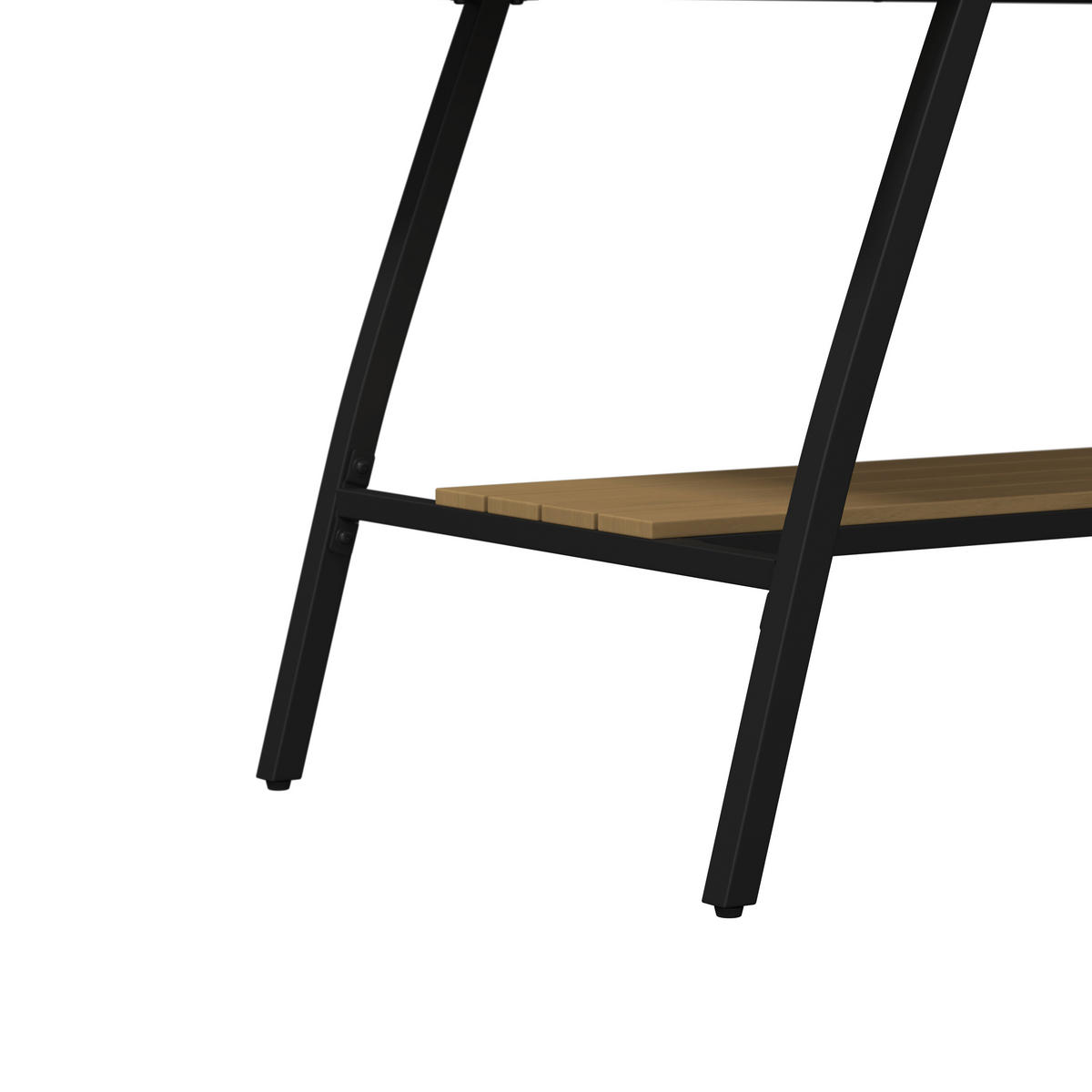 LOUNGETISCH  - Schwarz/Teakfarben, MODERN, Holz/Metall (113/59/60,5cm) - Ambia Garden