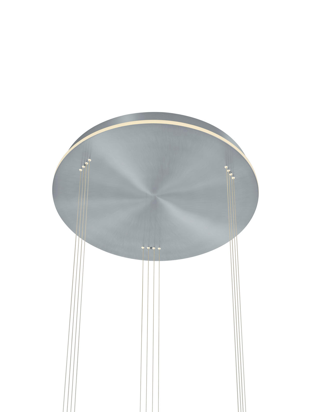 LED-HÄNGELEUCHTE 43/150 cm  - Weiß/Nickelfarben, Design, Glas/Metall (43/150cm) - Hell