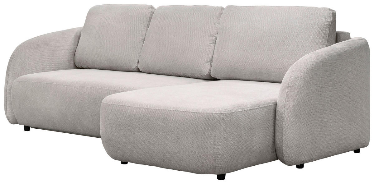 ECKSOFA PORTO Beige  - Beige/Schwarz, Design, Textil (270cm) - MID.YOU