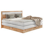 BOXSPRINGBETT 180/200 cm  in Silberfarben, Eichefarben  - Eichefarben/Silberfarben, KONVENTIONELL, Holz/Holzwerkstoff (180/200cm) - Valnatura