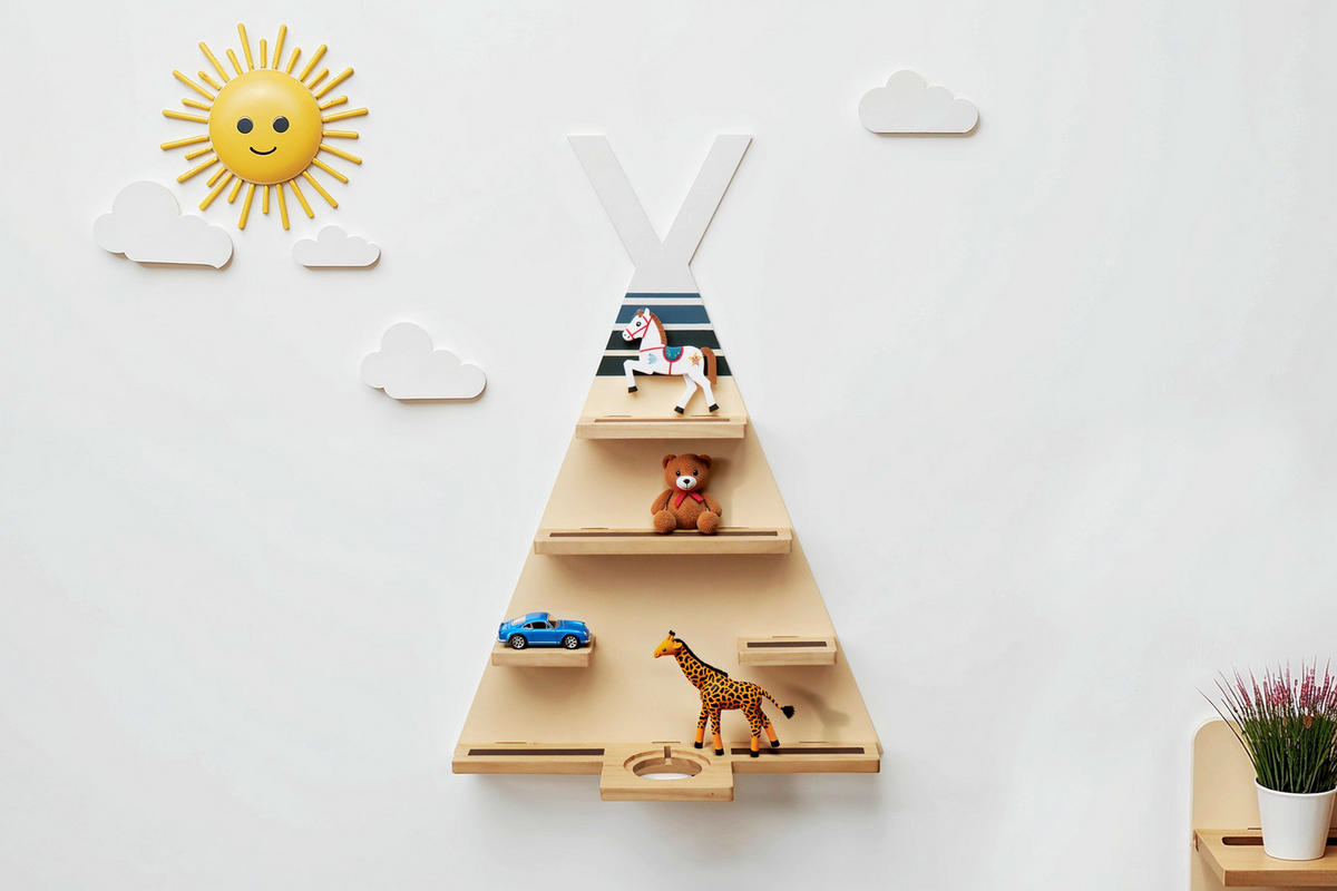 WANDREGAL  - Beige/Naturfarben, MODERN, Holz/Holzwerkstoff - Ben'n'jen