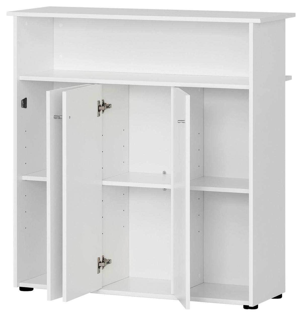 BARTISCH rechteckig Weiß  - Weiß, MODERN, Holzwerkstoff (44/107/111cm) - MID.YOU