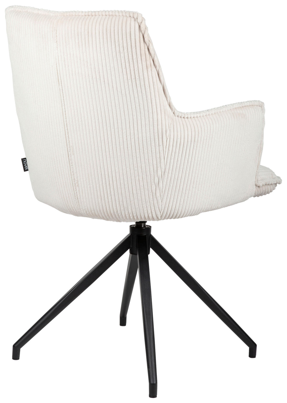 ARMLEHNSTUHL  in Eisen Cord  - Beige/Schwarz, Design, Textil/Metall (59/89,5/63cm) - Novel