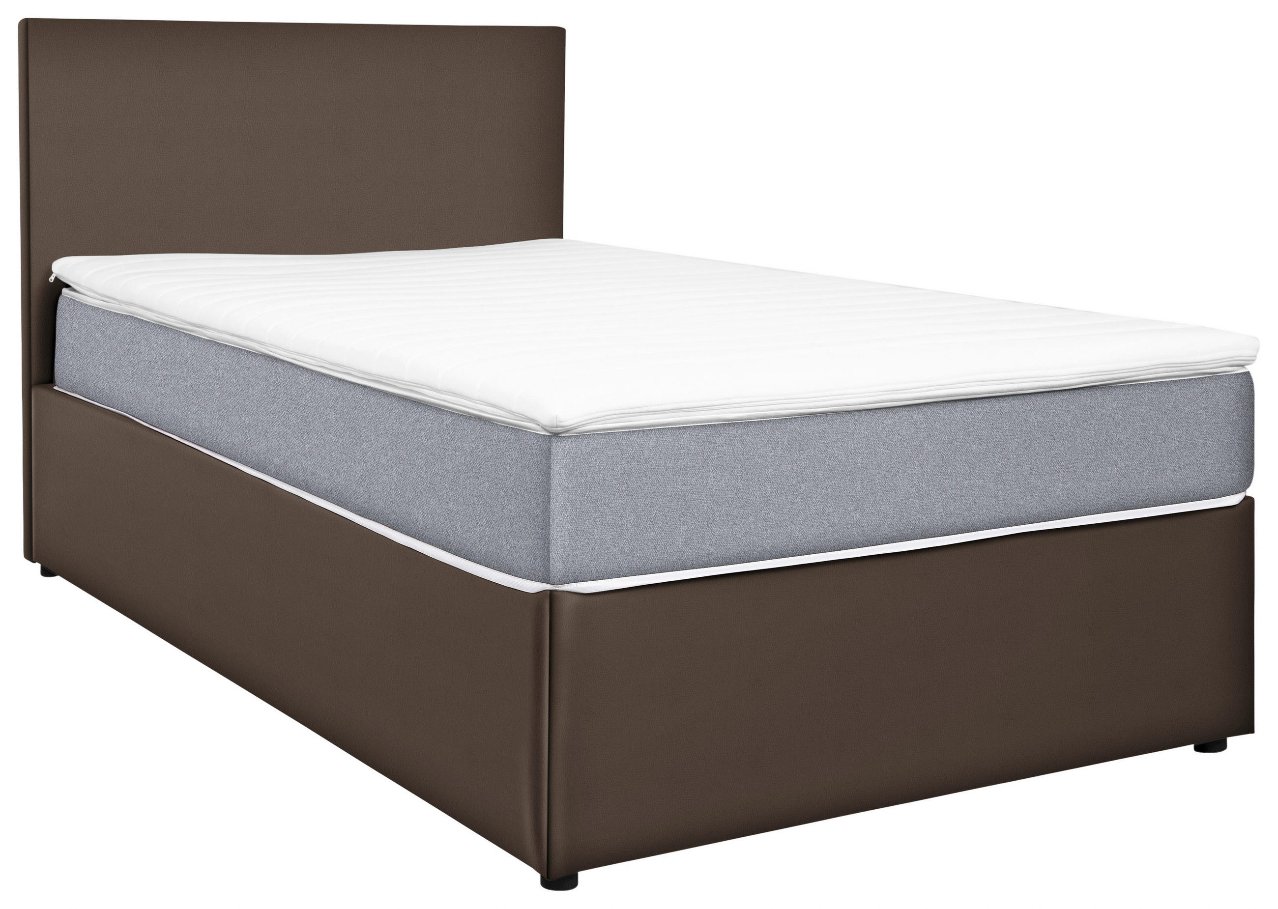 BOXBETT 120/200 cm  in Grau, Hellgrau  - Hellgrau/Grau, KONVENTIONELL, Holz/Holzwerkstoff (120/200cm) - Carryhome