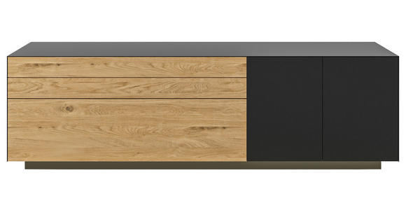LOWBOARD Celika in 181/55/40 cm - Wildeiche/Anthrazit, Natur, Holz/Holzwerkstoff (181/55/40cm) - Dieter Knoll