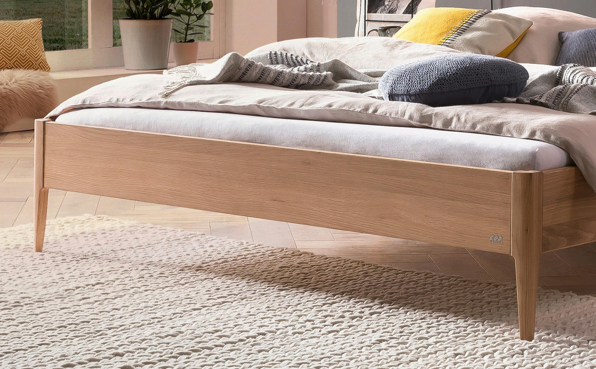 BETT 160/200 cm  in Eichefarben  - Eichefarben, Basics, Holz (160/200cm) - Hasena