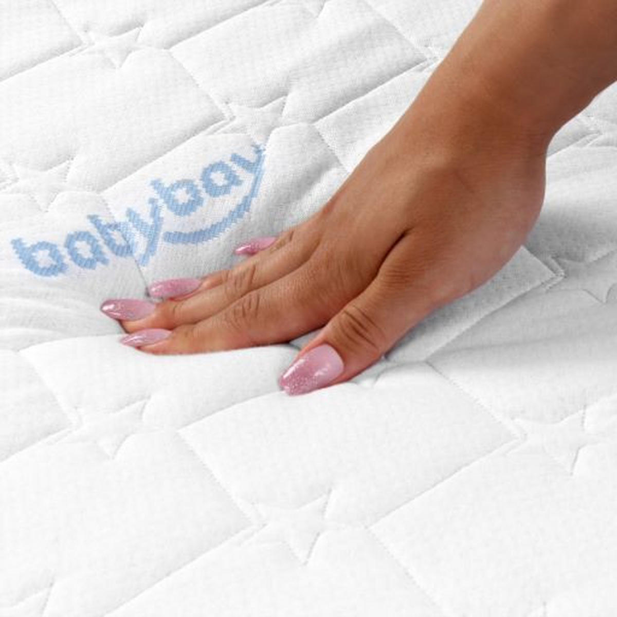 BEISTELLBETTMATRATZE Babybay Maxi, Boxspring 89/49,50 cm  - Weiß, Basics, Textil (89/49,50cm) - Babybay