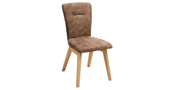 STUHL in Holz, Textil Cognac - Cognac, KONVENTIONELL, Holz/Textil (46/91/66cm) - Dieter Knoll