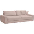 BIGSOFA in Cord Rosa  - Schwarz/Rosa, MODERN, Kunststoff/Textil (278/93/112cm) - Carryhome