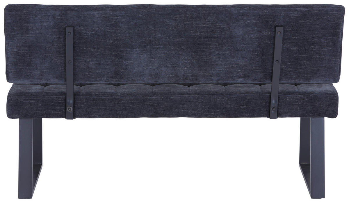 SITZBANK in Metall, Textil Dunkelgrau  - Dunkelgrau/Schwarz, Modern, Textil/Metall (140/85/56cm) - MID.YOU