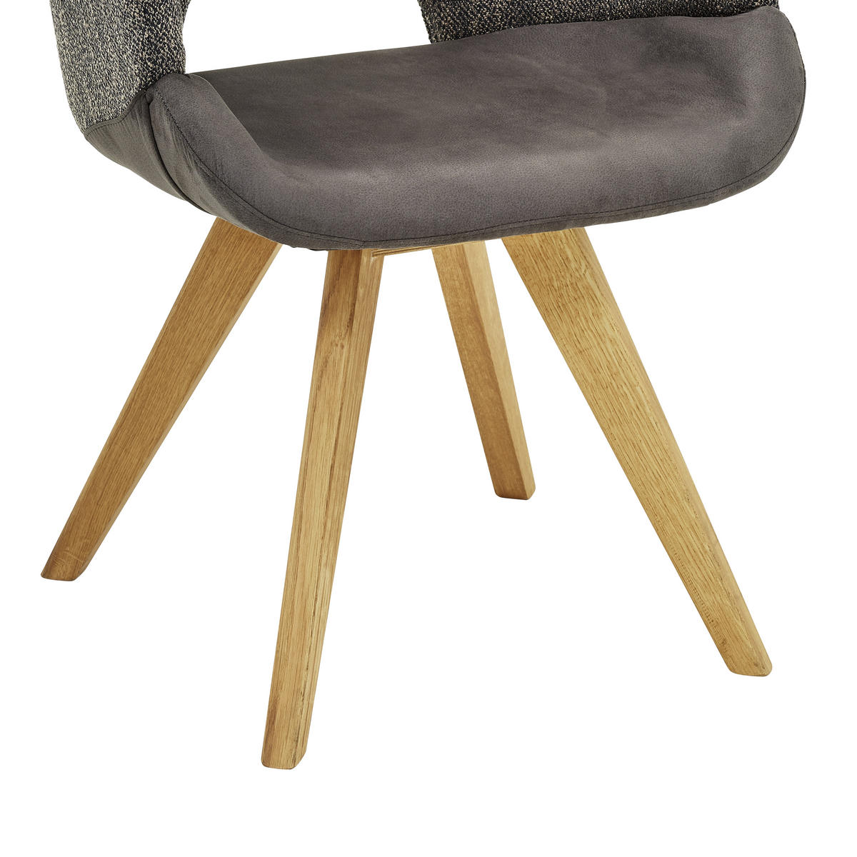 ARMLEHNSTUHL  in  - Eichefarben/Creme, Design, Holz/Textil (58/83/59cm) - Linea Natura