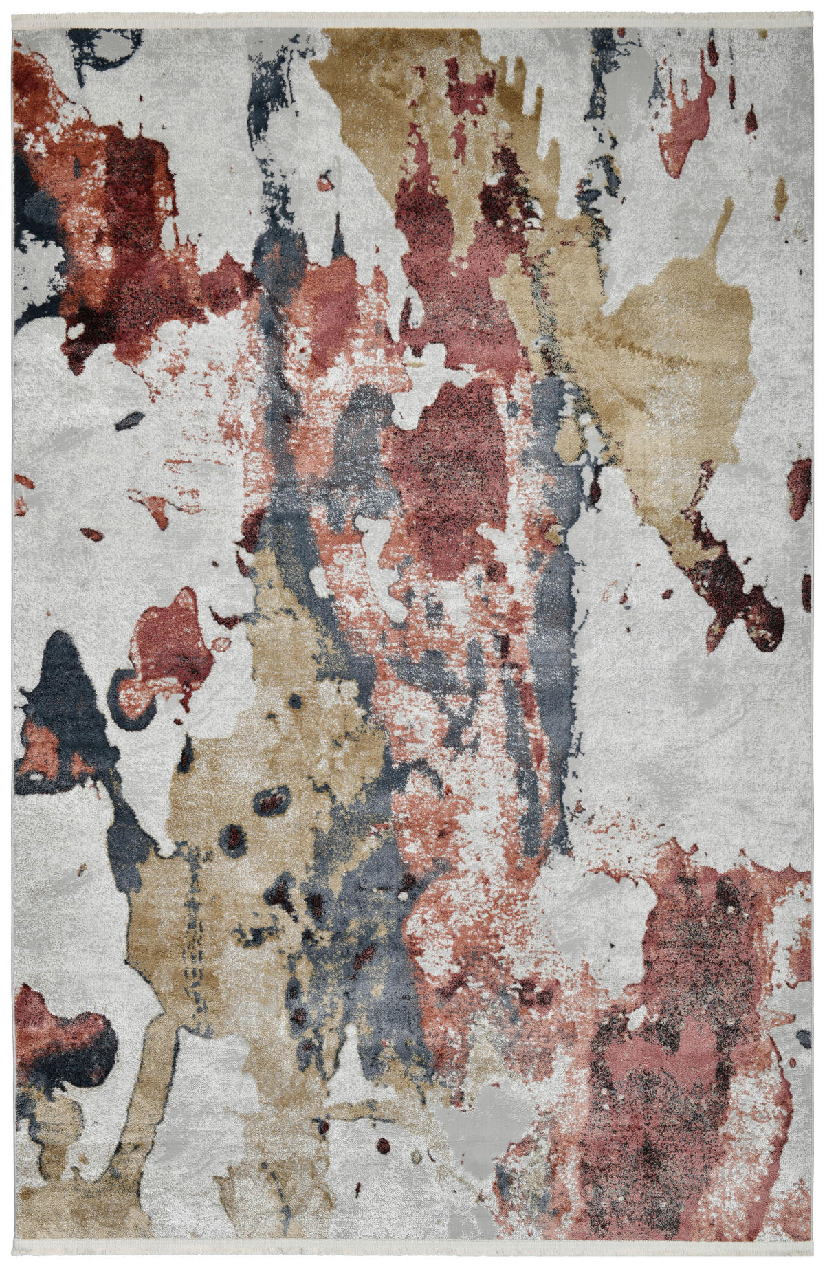 TKANÝ KOBEREC, 80/150 cm, vícebarevná, červená, bílá, barvy zlata, starorůžová, světle šedá - bílá/starorůžová, Design, textil (80/150cm)