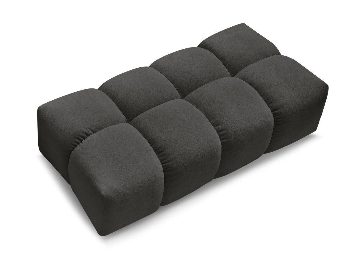 HOCKER EVEREST Struktur Schwarz  - Schwarz, MODERN, Kunststoff/Textil (140/70/40cm)