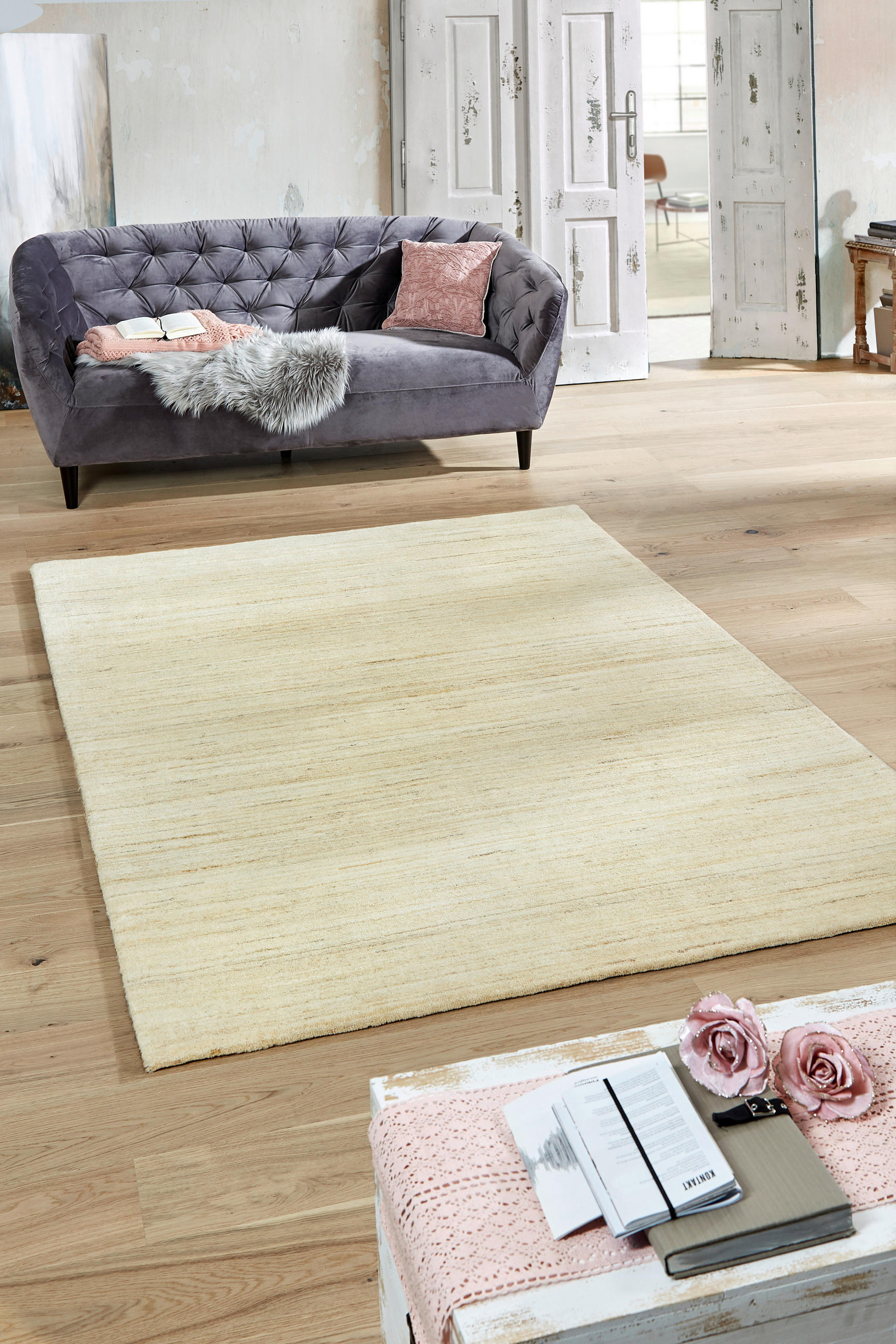 ORIENTALISK MATTA 170/240 cm Gabbeh Natur  - naturfärgad, Natur, textil (170/240cm) - Cazaris