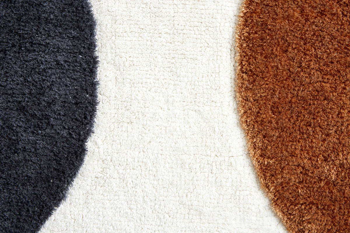 BADTEPPICH Braun, Schwarz, Weiß 67/110 cm  - Schwarz/Braun, Basics, Textil (67/110cm) - Schöner Wohnen