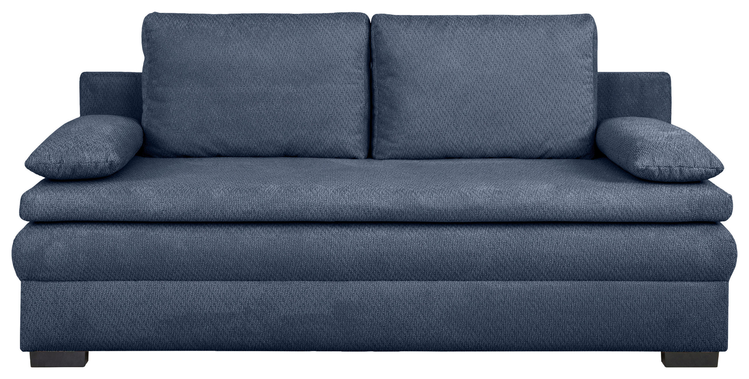 SCHLAFSOFA  mit Liegefunktion, Schlafen auf Sitzhöhe, Rücken echt Struktur Dunkelblau  - Schwarz/Dunkelblau, KONVENTIONELL, Kunststoff/Textil (195/93/83cm) - Carryhome