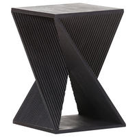 BEISTELLTISCH 35/35/50 cm Mangoholz massiv Schwarz quadratisch  - Schwarz, LIFESTYLE, Holz (35/35/50cm) - Landscape