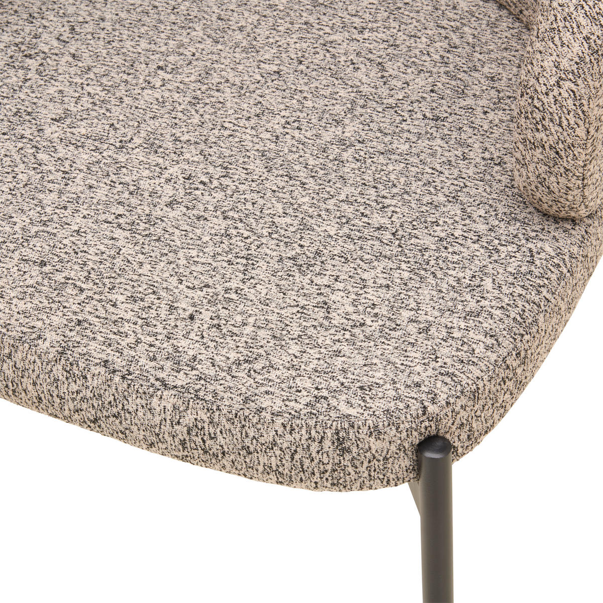ŽIDLE S PODRUČKAMI, železo, tkaná látka, šedá - šedá/černá, Moderní, kov/textil (52/80/56cm) - MID.YOU