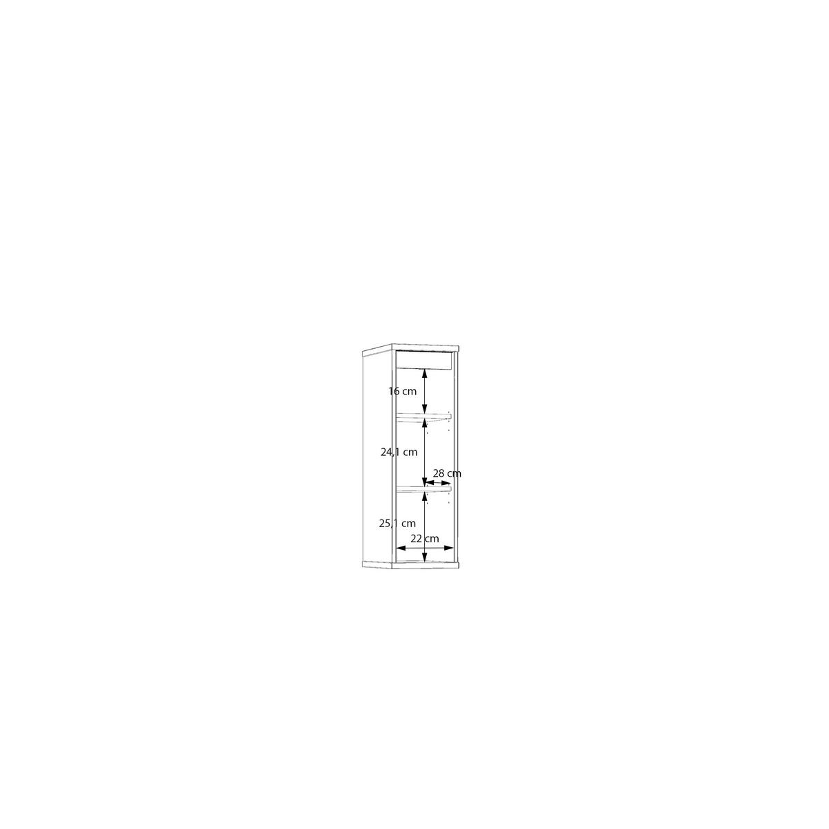 Etajeră De Perete 25/78,4/33 cm  - culoare lemn stejar, Basics, material pe bază de lemn (25/78,4/33cm) - Xora