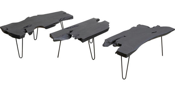 COUCHTISCH in Holz, Metall 100/40/40 cm - Schwarz, Design, Holz/Metall (100/40/40cm) - Ambia Home