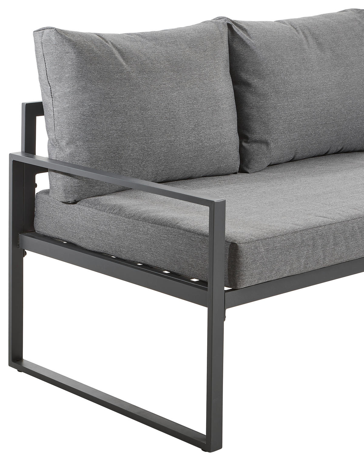 DINING-LOUNGESET 172/245 cm Stahl  - Anthrazit/Schwarz, MODERN, Glas/Textil (172/245cm) - Ambia Garden