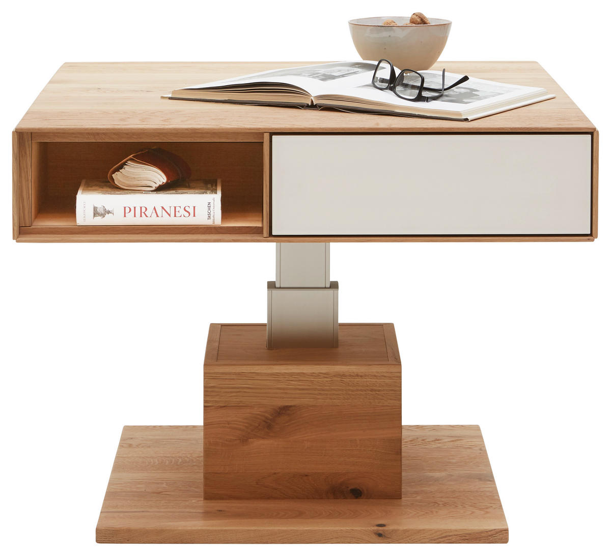 COUCHTISCH in Holz 80/80/42 cm  - Eichefarben/Weiß, Natur, Holz (80/80/42cm) - Valnatura