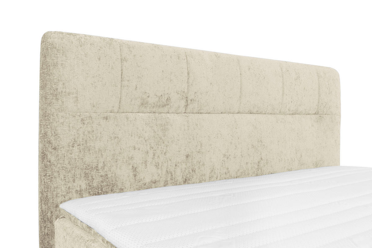 BOXSPRINGBETT 180/200 cm  in Champagner  - Champagner/Schwarz, Design, Textil/Metall (180/200cm) - Esposa