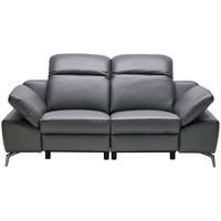2-SITZER-SOFA Anthrazit Echtleder  - Anthrazit, Design, Leder/Metall (194/83-99/110cm) - Celina Home