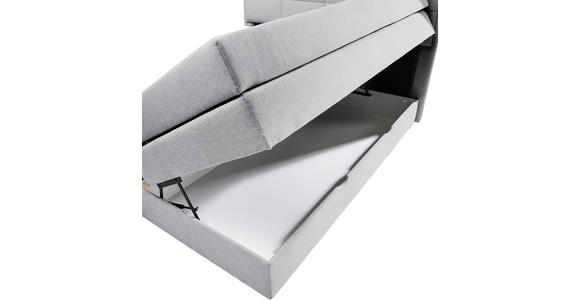 BOXSPRINGBETT 180/200 cm in Greige - Greige/Schwarz, KONVENTIONELL, Kunststoff/Textil (180/200cm) - Carryhome