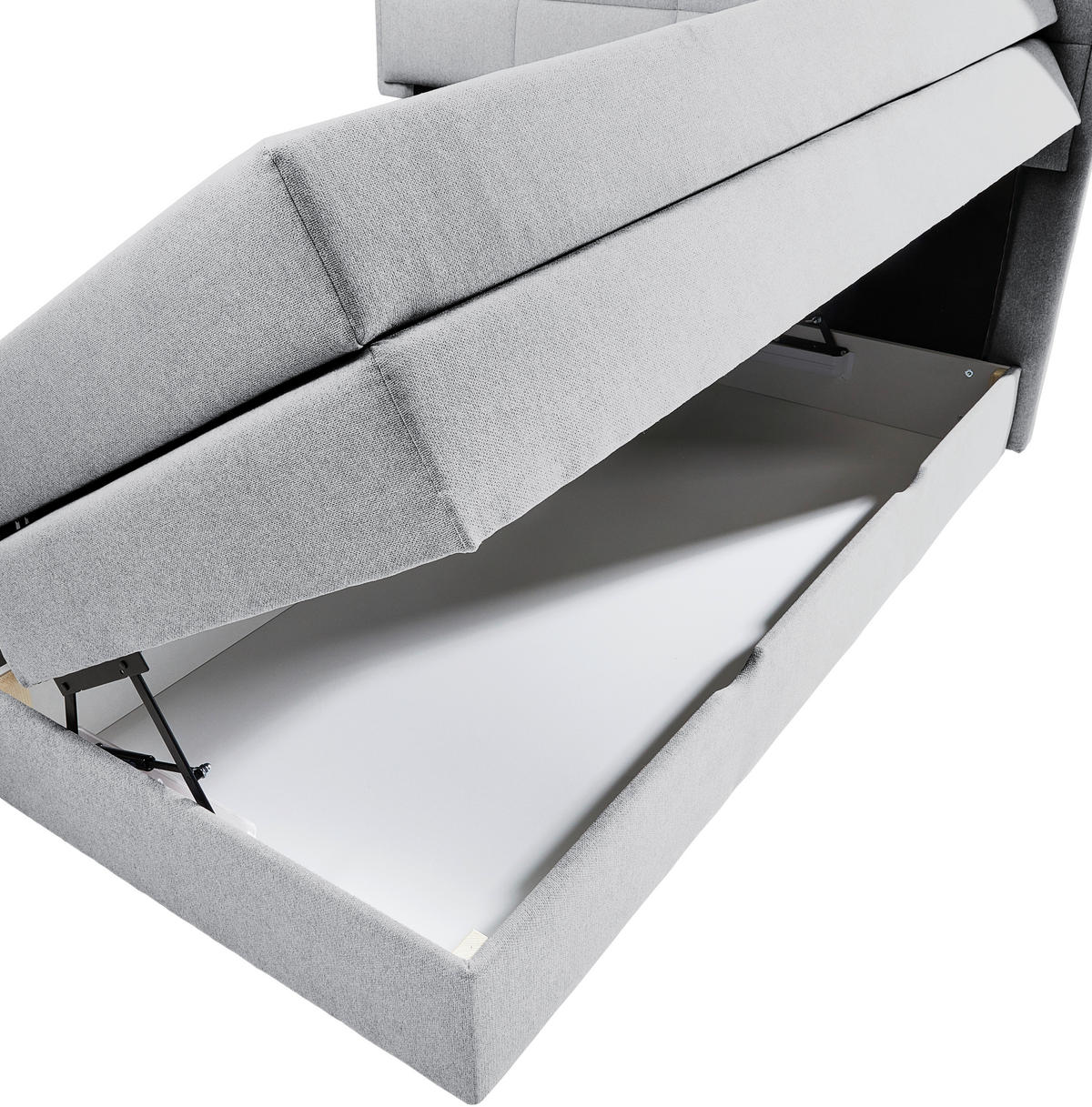 BOXSPRINGBETT 180/200 cm  in Greige  - Greige/Schwarz, Konventionell, Kunststoff/Textil (180/200cm) - Esposa