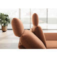ECKSOFA  in Flachgewebe Cognac  234/155 cm  - Cognac/Schwarz, Design, Textil/Metall (234/155cm) - Dieter Knoll