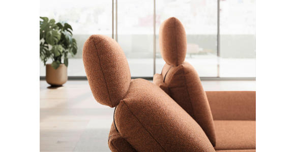 ECKSOFA  in Flachgewebe Cognac  234/155 cm  - Cognac/Schwarz, Design, Textil/Metall (234/155cm) - Dieter Knoll