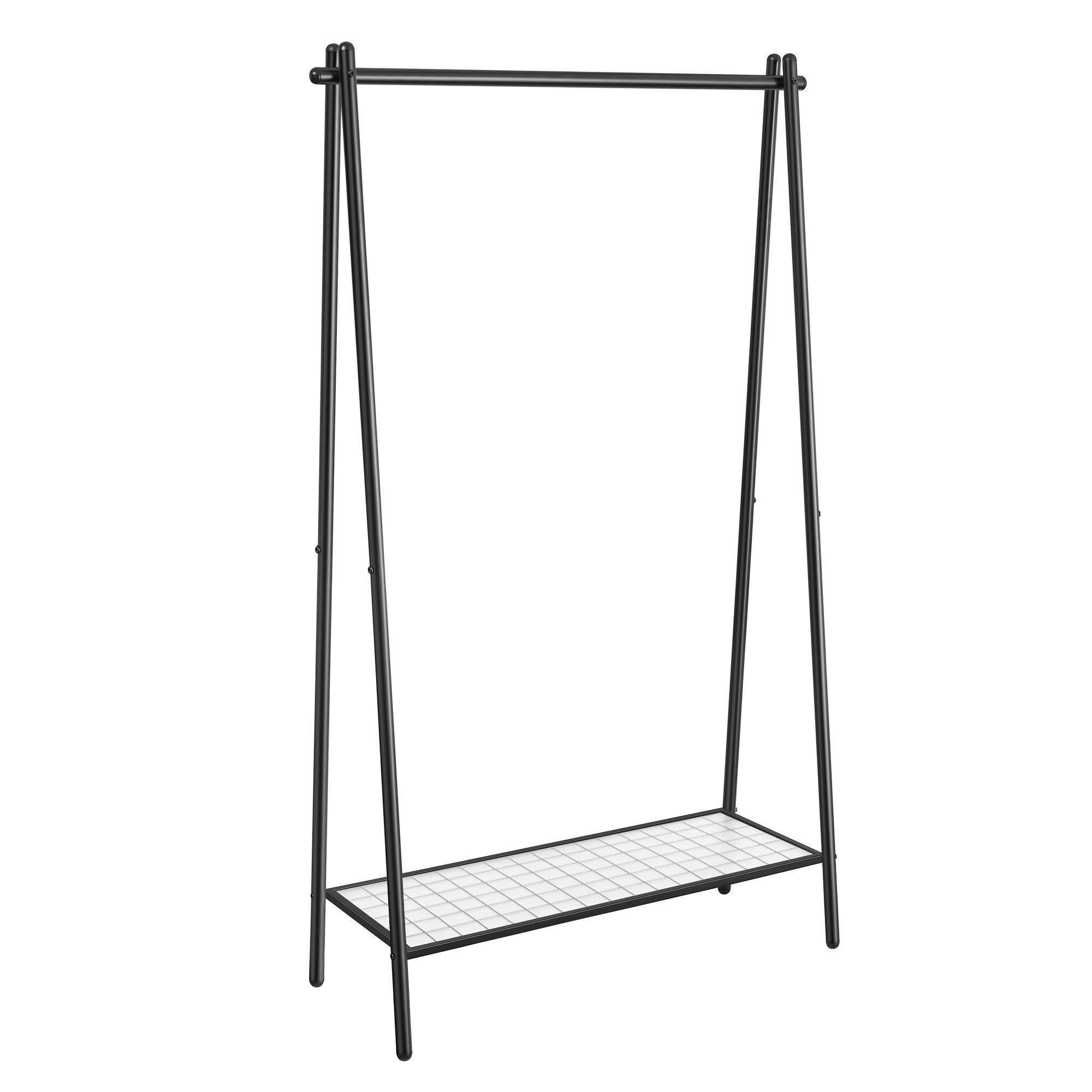 KLEIDERSTÄNDER in Schwarz 92,5/153/33,5 cm   - Schwarz, Basics, Kunststoff/Metall (92,5/153/33,5cm)