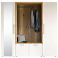 GARDEROBE  in 216/200/47 cm  - Weiß/Eiche Artisan, MODERN, Glas/Holzwerkstoff (216/200/47cm) - Voleo