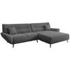 ECKSOFA in Chenille Anthrazit  - Wildeiche/Anthrazit, Modern, Holz/Textil (290/166cm) - MID.YOU