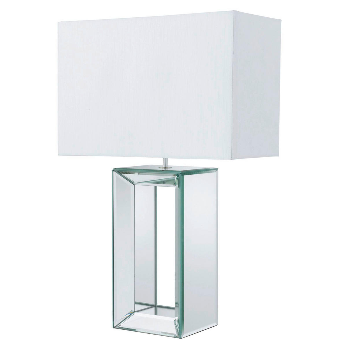 SVJETILJKA STOLNA Mirror  - bijela, Design, staklo/tekstil (38/25/58cm)