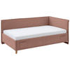 POLSTERLIEGE Flachgewebe Rosa  - Eichefarben/Birkefarben, KONVENTIONELL, Holz/Textil (90/200cm) - Stylife