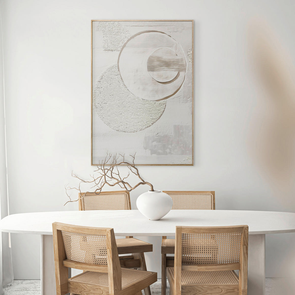 LEINWANDBILD Abstraktes 70/100 cm  - Beige, Basics, Holz/Textil (70/100cm)