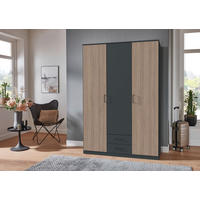 KLEIDERSCHRANK in Braun, Graphitfarben  - Schwarz/Graphitfarben, Konventionell, Holzwerkstoff/Kunststoff (135/199/58cm) - Stylife
