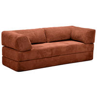 SCHLAFSOFA Cord Rostfarben  - Rostfarben, KONVENTIONELL, Textil/Metall (200/77/80cm) - Carryhome
